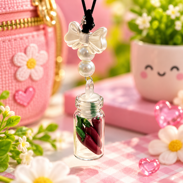 Berry Bow Bottle Charm